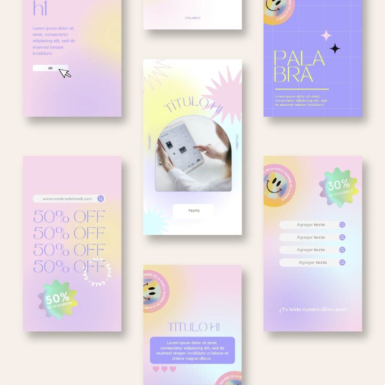 PLANTILLAS PARA INSTAGRAM EDITABLES EN CANVA. BIG SMILE